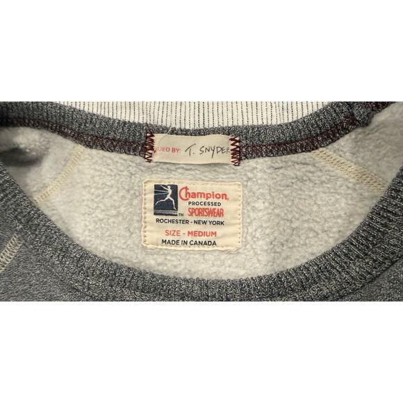 Champion x Todd Snyder Made in Canada Grey Raglan Sweatshirt Medium - Picture 3 of 4